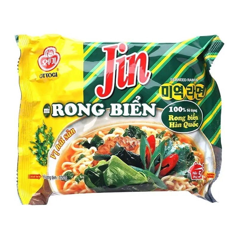 Lốc 4 Mì Rong Biển Ottogi Vị Hải Sản 120G
