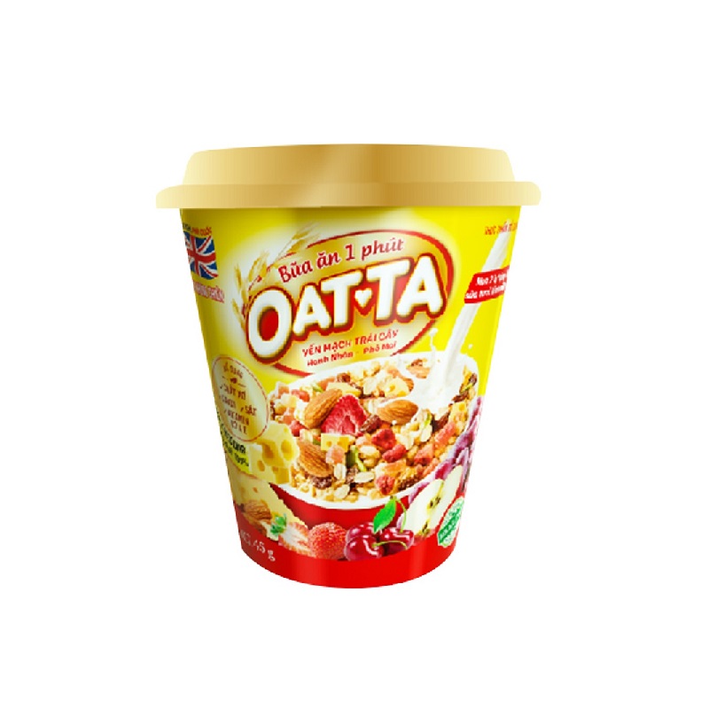 Yến Mach Trái Cây Hanh Nhân Phomai Oatta Ly 45G