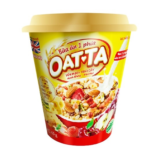 Yến Mạch Trái Cây Hạnh Nhân Phô Mai Oatta Ly 45G