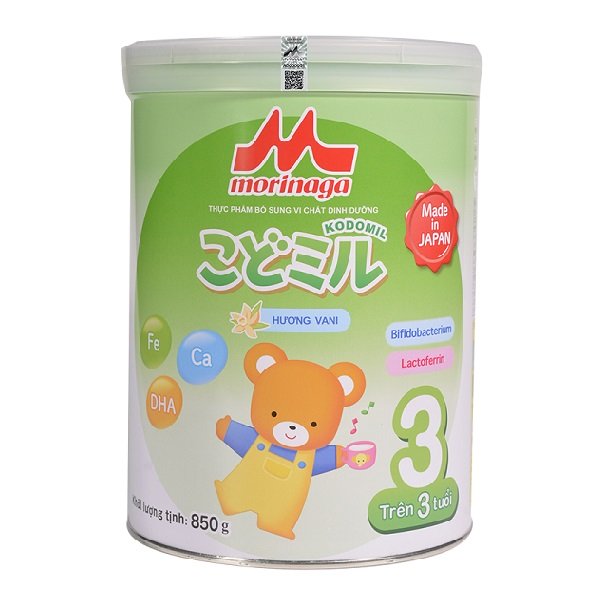 Sản Phẩm Dinh Dưỡng Morinaga Kodomil Hương Vani Lon 850G Cho Bé 3 Tuổi Trở Lên
