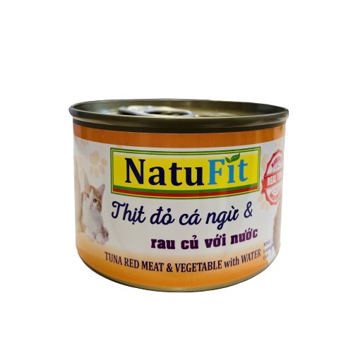 Pate Thịt Đỏ Cá Ngừ Và Rau Củ Với Nước Natufit 160G
