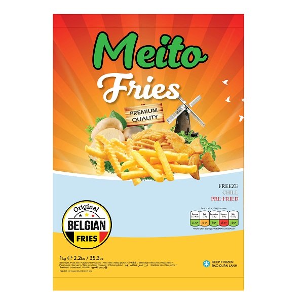 Khoai Tây Đông Lạnh Cắt Thẳng V - Safefood 1Kg