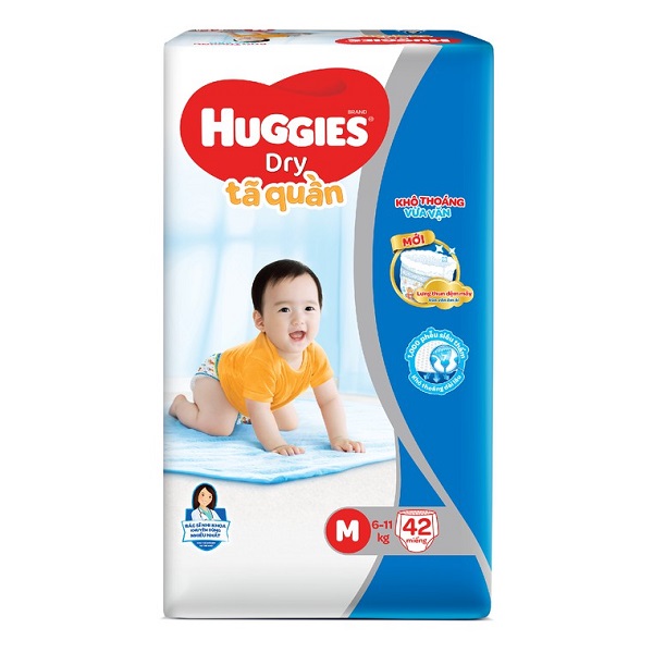 Tã Quần Huggies Dry M42