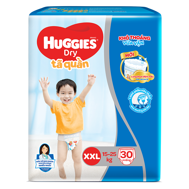 Tã Quần Huggies Dry Xxl30