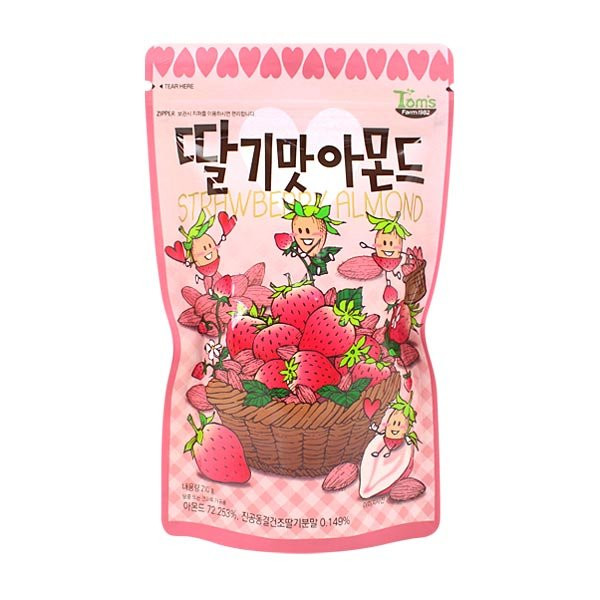 Hạnh Nhân Tẩm Dâu Tây Tom's Farm 210G