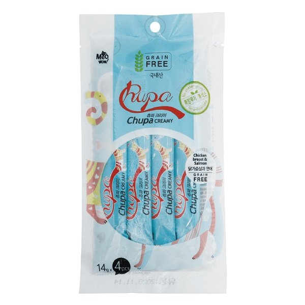 Sốt Dinh Dưỡng Cho Mèo Vị Ức Gà Và Cá Hồi Chupa Creamy Cc - Cs - 56 56G