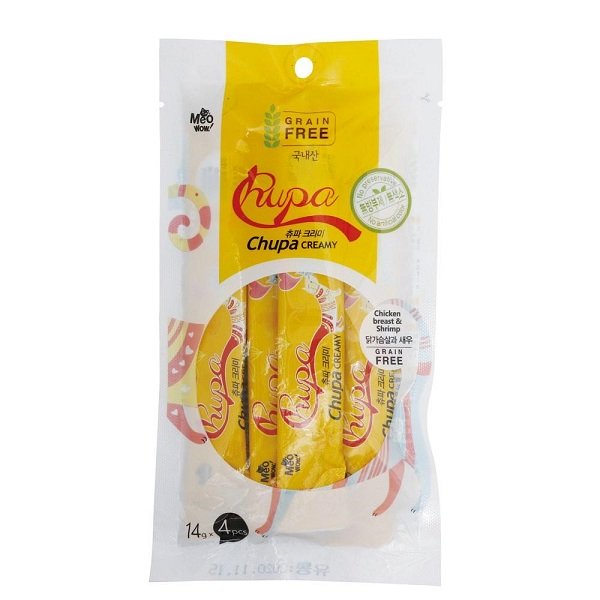 Sốt Dinh Dưỡng Cho Mèo Vị Ức Gà Và Tôm Chupa Creamy Cc - Sh - 56 56G