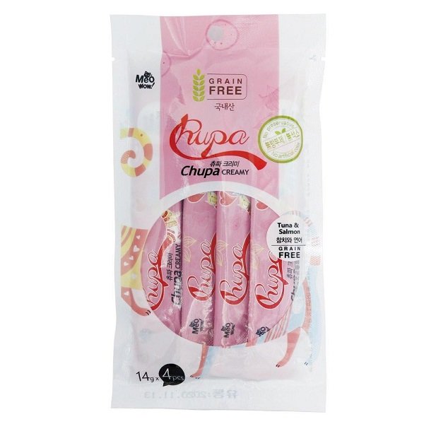Sốt Dinh Dưỡng Cho Mèo Vị Cá Ngừ Và Cá Hồi Chupa Creamy Cc - Ts - 56 56G