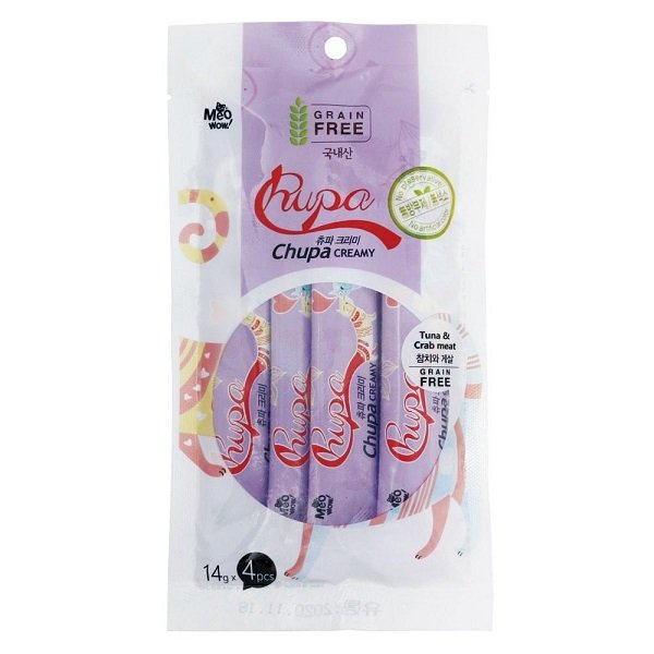 Sốt Dinh Dưỡng Cho Mèo Vị Cá Ngừ Và Cua Chupa Creamy Cc - Tc - 56 56G