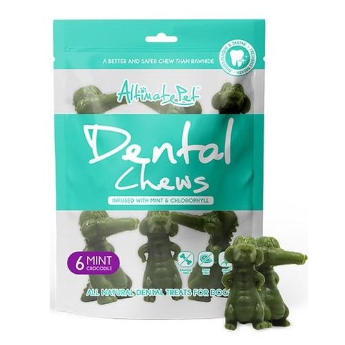 Gặm Sạch Thơm Miệng Cho Chó Hình Cá Sấu Vị Bạc Hà Detal Chew 150G