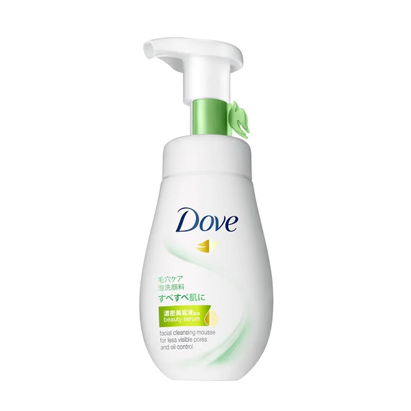Bọt Rửa Mặt Se Khít Chân Lông & Kiềm Dầu Dove Beauty Serum Facial Cleansing Mousse For Less Visible Pores And Oil Control 160Ml