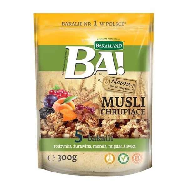Ngũ Cốc Bakalland Muesli Nho, Nam Việt Quất 300G