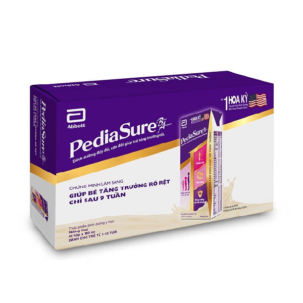 Thùng 12 Lốc Sữa Pediasure Vani 180Mlx4