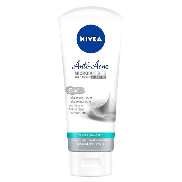 Sữa Rửa Mặt Khoáng Chất Ngừa Mụn Nivea Anti - Acne Micro Bubbles Deep Clean Mud Foam 100G (Wn)