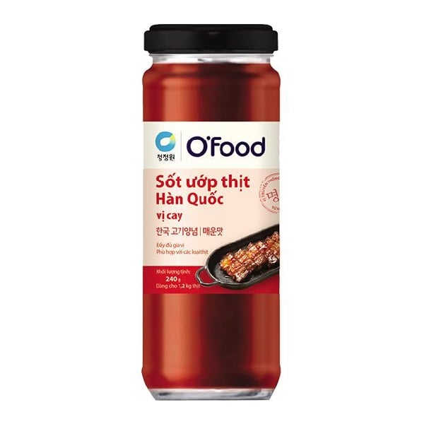 Sốt Ướp Thịt O'food Vị Cay 240G (Hũ)