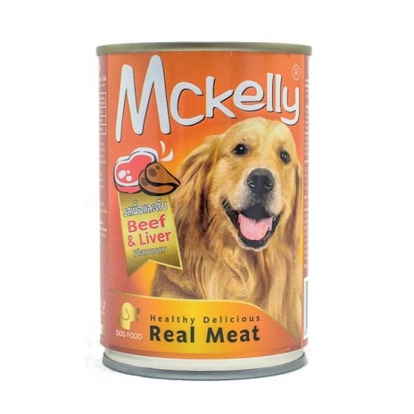 Thức Ăn Ướt Cho Chó Vị Thịt Bò Và Gan Mckelly 400G