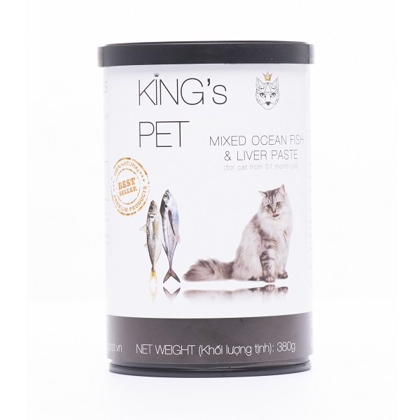 Pate King's Pet Hỗn Hợp Cá Cho Mèo The Pet 380G