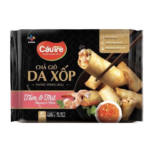 Chả Giò Da Xốp Nhân Tôm Và Thịt Cj Cầu Tre 400G (Dư, Xóa)