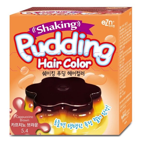 Kem Nhuộm Tóc Màu Nâu Sữa Ezn Shaking Pudding Hair Color #5.4 Cappucino Brown 70Ml (Wn)