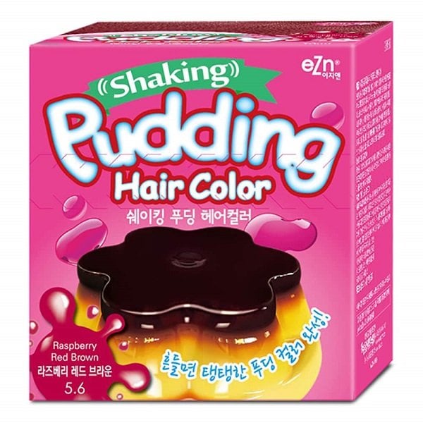 Kem Nhuộm Tóc Màu Đỏ Mâm Xôi Ezn Shaking Pudding Hair Color #5.6 Raspberry Red Brown 70Ml (Wn)