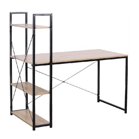 Bàn Học Kèm Kệ Sách Mk - 184 120X60X100Cm Màu Đen