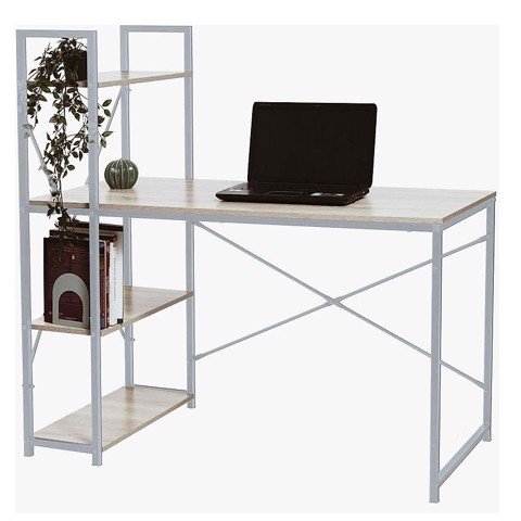 Bàn Học Kèm Kệ Sách Mk - 184 120X60X100Cm Màu Xám