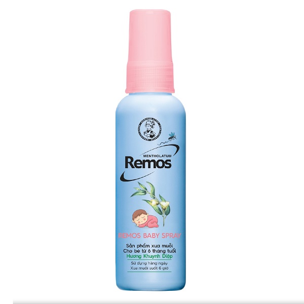 Xịt Chống Muỗi Remos Baby Hương Khuynh Diệp 60Ml