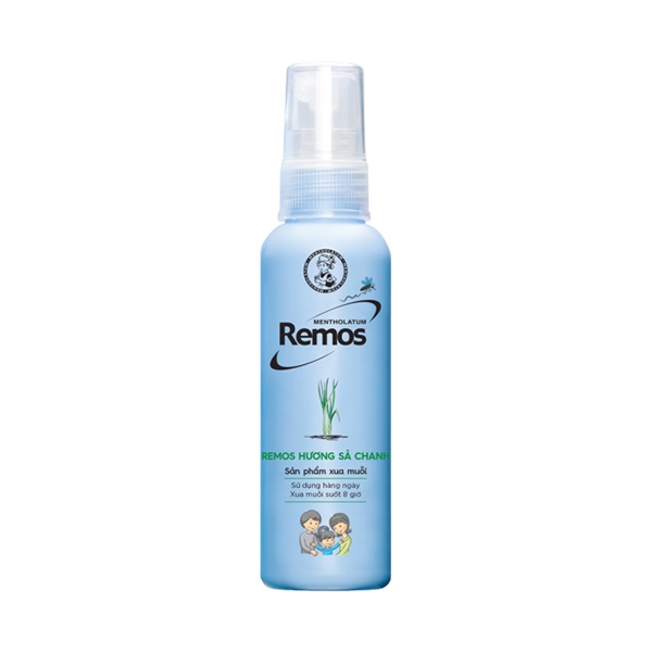 Xịt Chống Muỗi Remos Hương Sả Chanh 60Ml