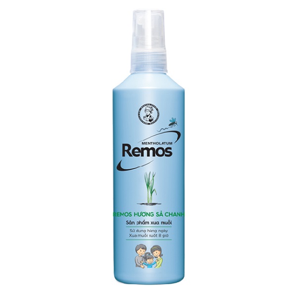 Xịt Chống Muỗi Remos Hương Sả Chanh 150Ml