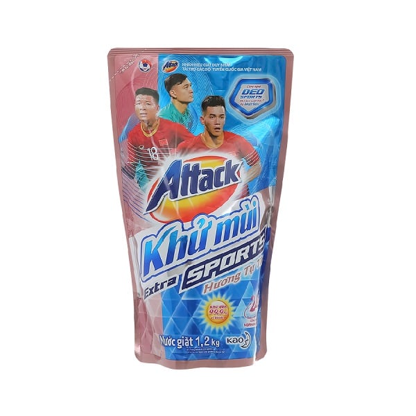 Nước Giặt Khử Mùi Attack Hương Tự Tin Túi 1.2Kg