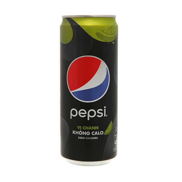 Nước Ngọt Pepsi Zero Calo Chanh Sleek 330Ml
