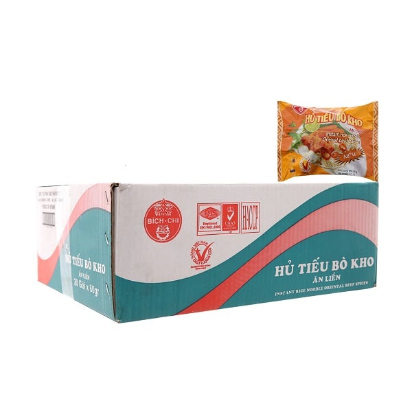 Thùng 30 Hủ Tiếu Bò Kho Bích Chi 60G