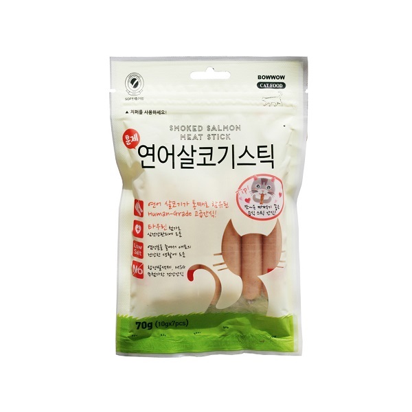 Thịt Cá Hồi Hun Khói Cho Mèo Bowwow 70G