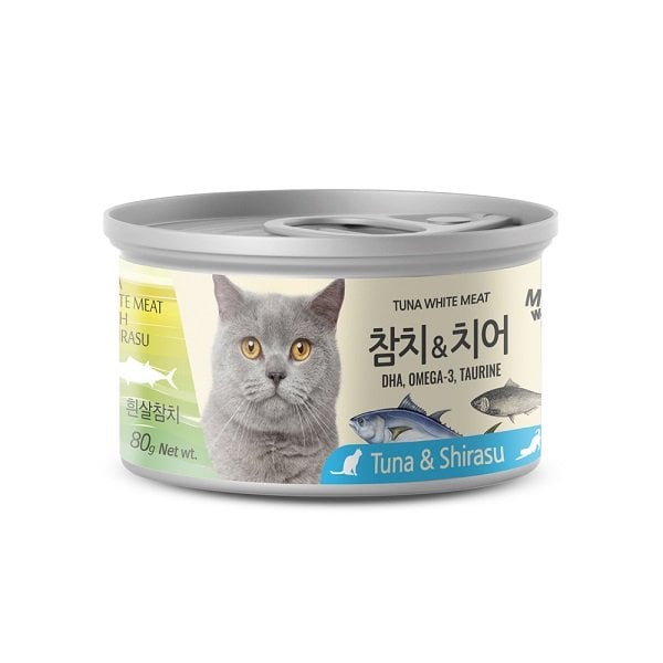 Pate Cá Ngừ Trắng & Cá Cơm Mèo Meowow 80G