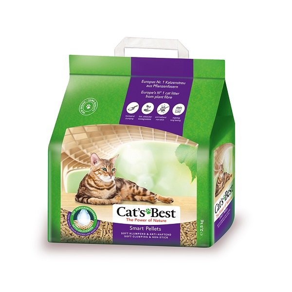 Cát Vệ Sinh Mèo Hữu Cơ Vón Cục Smart Pellets Cat's Best 5Kg