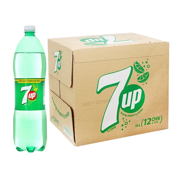 Thùng 12 Nước Giải Khát Pepsi 7Up Chai 1.5L