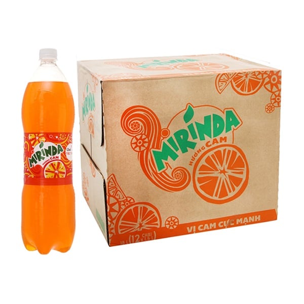 Thùng 12 Nước Giải Khát Mirinda Cam Chai 1.5L