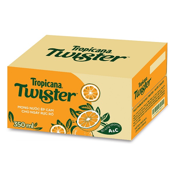 Thùng 24 Cam Ép Twister Pet 350Ml