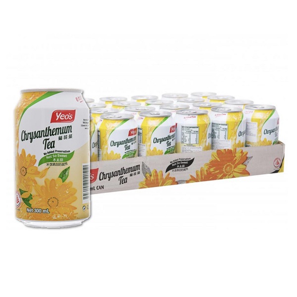 Thùng 24 Trà Hoa Cúc Yeo's Chrysanthemum Tea 300Ml
