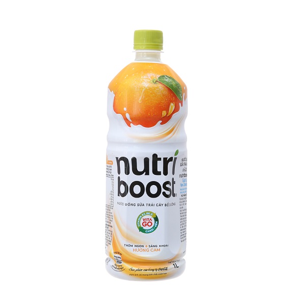 Thùng 12 Sữa Trái Cây Nutriboost Cam Chai 1L