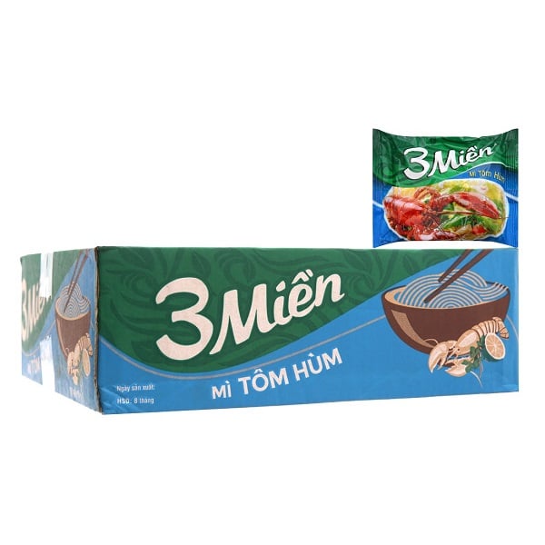 Thùng 30 Mì Reeva 3 Mìền Tôm Hùm 65G