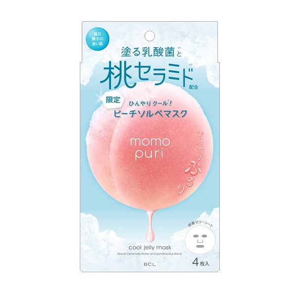 Mặt Nạ Dưỡng Ẩm Hương Đào Tươi Mát Momopuri Jelly Mask Cool Gói 4 Miếng