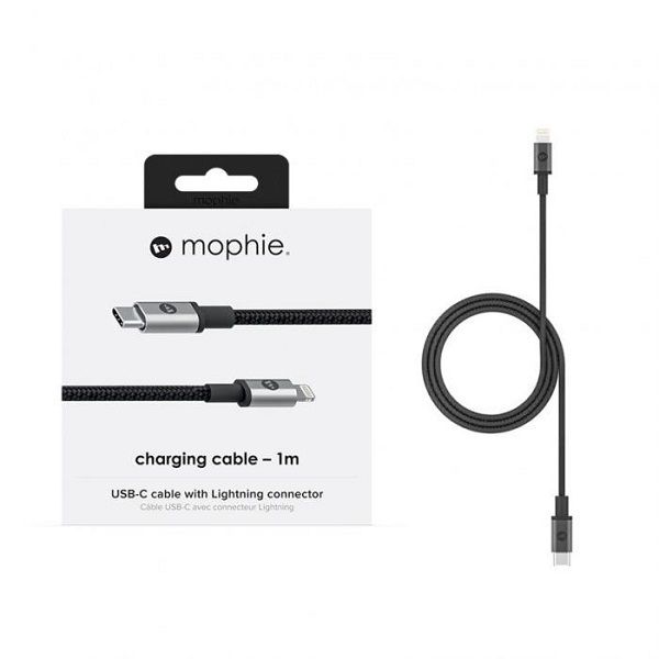 Cáp USB-C To Lightning Mophie 1m Black