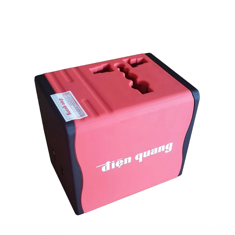 Ổ Cắm Du Lịch Điện Quang Esk Tv06R 2U (Màu Đỏ - 2 Cổng Usb)
