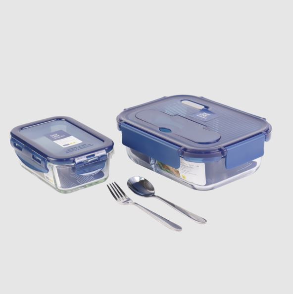 Bộ 2 Hộp Thủy Tinh Micron Ware