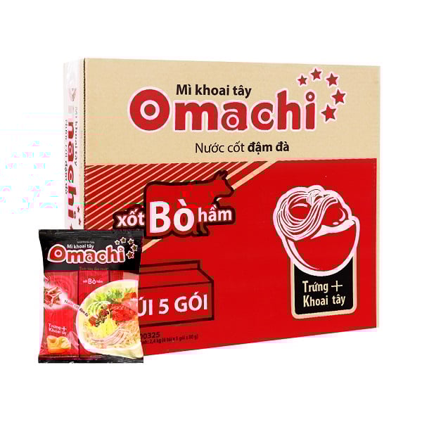 Thùng 30 Mì Omachi Sốt Bò Hầm 80G