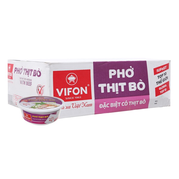 Thùng 12 Phở Tô Vifon Thịt Bò 120G