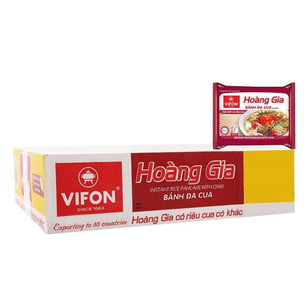 Thùng 18 Gói Bánh Đa Cua Hoàng Gia 120G