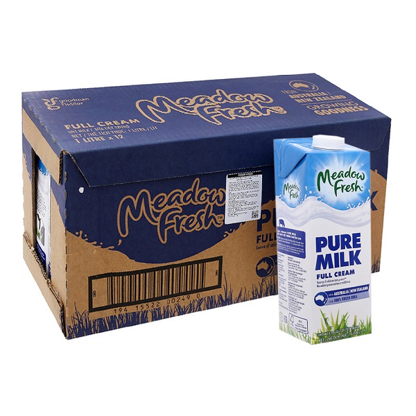 Thùng 12 Sữa Meadow Fresh Nguyên Kem 1L