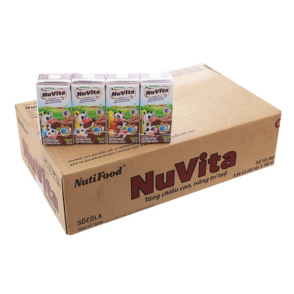 Thùng 48 Sữa Nuvita Socola 180Ml